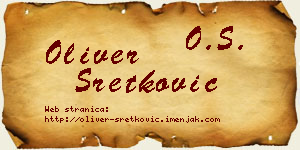 Oliver Sretković vizit kartica